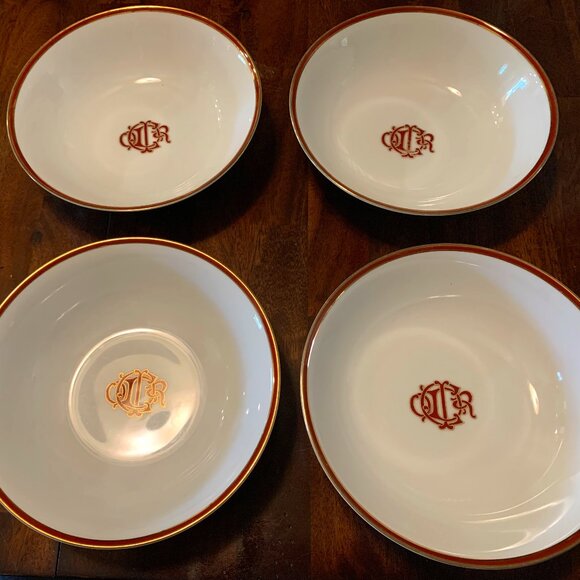 Dior Other - Christian Dior Vintage Red Monogram 4 Bowls
